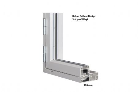 Terrassedør plast 3 glas